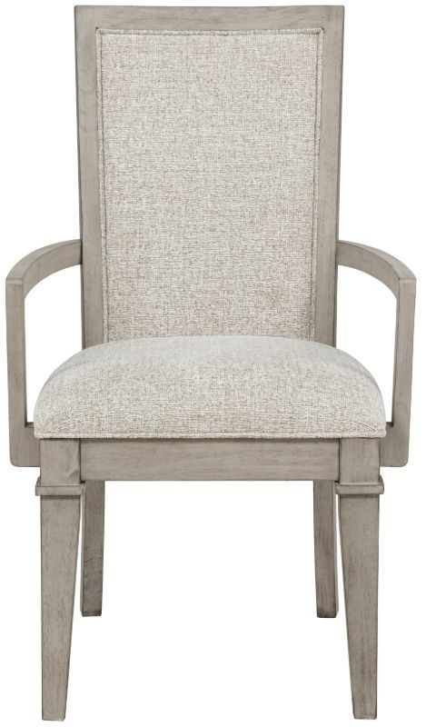 New Classic® Home Furnishings Mariana Gray/Vintage Creme Upholstered Arm Chair-2