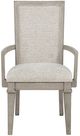 New Classic® Home Furnishings Mariana Gray/Vintage Creme Upholstered Arm Chair-2