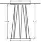 Amisco Customizable Calypso 42" Flat Edge Clear Glass Bar Table with 48" Tabletop -1
