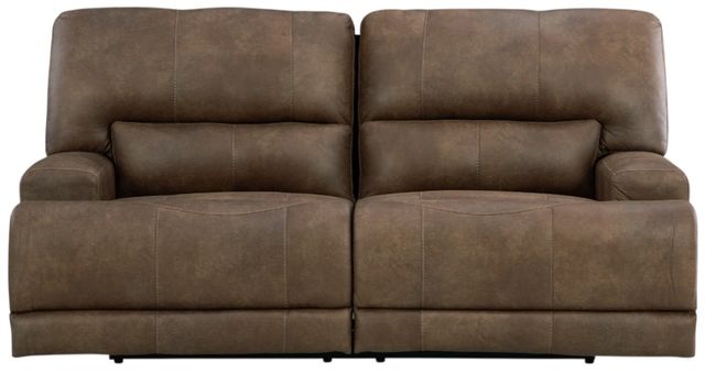Signature Design by Ashley® Beckley Place Earth Power Reclining Sofa with Adjustable Headrest-1