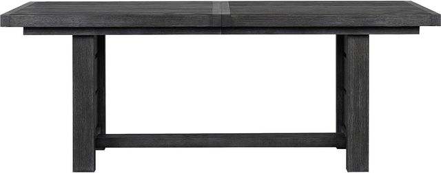 Magnussen Home® Plum Creek Ravenwood Black Trestle Dining Table with 1 Leaf-2