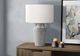 Monarch Specialties Inc. Grey Ceramic Table Lamp with Beige Shade-2