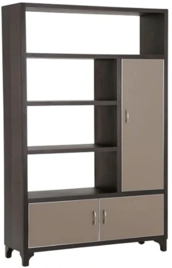 Michael Amini® 21 Cosmopolitan™ Pebble Grain Taupe/Umber Right Bookcase-0