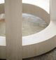 Bernhardt Axiom Glass Top Round 54" Dining Table with Linear Grayish Base-3