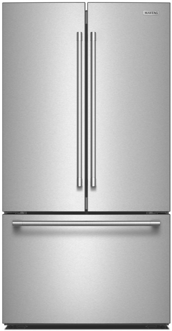Maytag® 36" 30.52 Cu. Ft. Fingerprint Resistant Stainless Steel French Door Refrigerator with Ice Plus Water-0