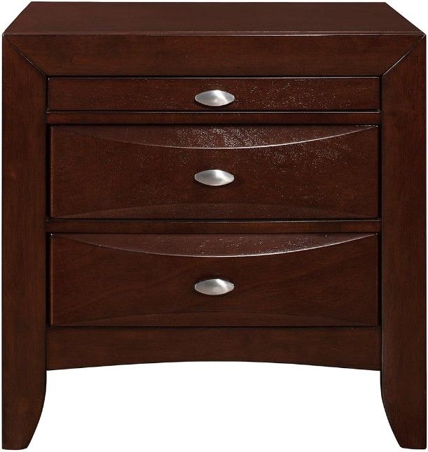 Global Furniture USA Linda Merlot Nightstand-1