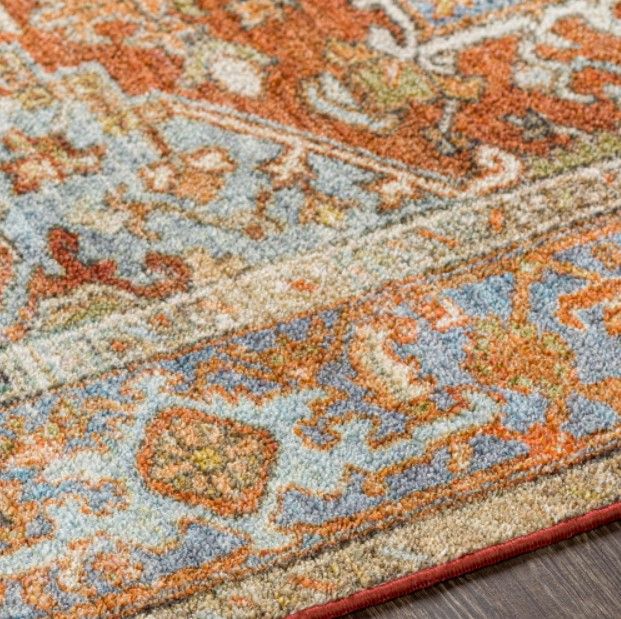 Surya Leicester Brick Red/Cream 4'x6' Area Rug-4