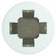 Elements International Dapper Glass Top Round Counter Table with Gray Base-1