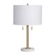 Crestview Collection Brielle Brass/White Lamp Table -0