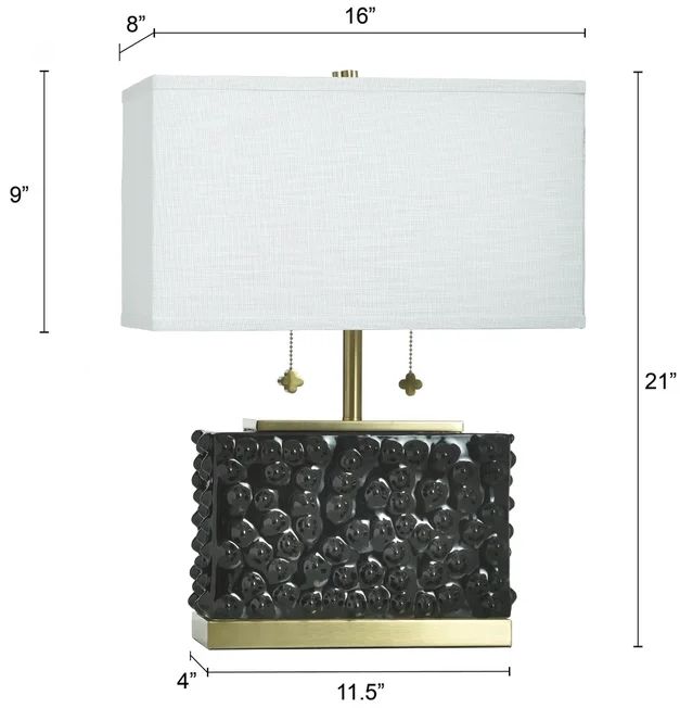 Stylecraft Tamara Day Black Edmund Table Lamp-2