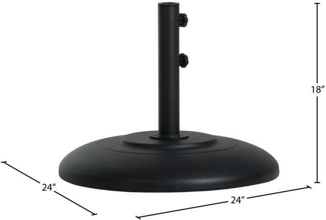 Meridian Furniture Cozumel Black Steel Outdoor Patio Base-2