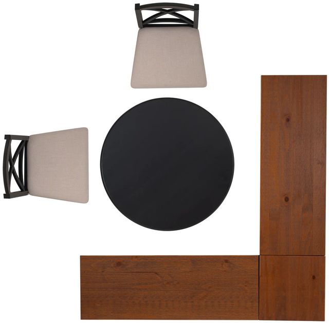 Linon Norah 4-Piece Black/Walnut Dining Set-2