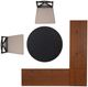 Linon Norah 4-Piece Black/Walnut Dining Set-2