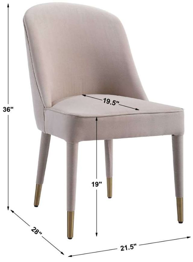 Uttermost® Brie Champagne Dining Side Chair-3