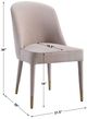 Uttermost® Brie Champagne Armless Chair-2