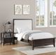 Winners Only® Westfield Expresso Twin Upholstered Panel Bed-2