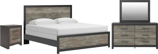 Signature Design by Ashley® Broachmyn 4-Piece Black/Gray King Panel Bedroom Set-0