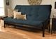 Kodiak Furniture Monterey Suede Navy/Espresso Queen Futon with Mattress-4