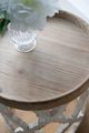 A & B Home Brown Tray Top Large Side Table with Distressed White Base-2