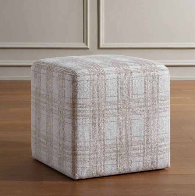 Uttermost® Joie Porcelain Plaid Ottoman-3