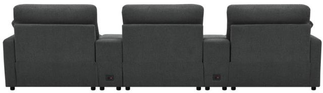 Coaster® Collins 5-Piece Dark Gray Power Reclining Theater-4