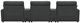 Coaster® Collins 5-Piece Dark Gray Power Reclining Theater-4