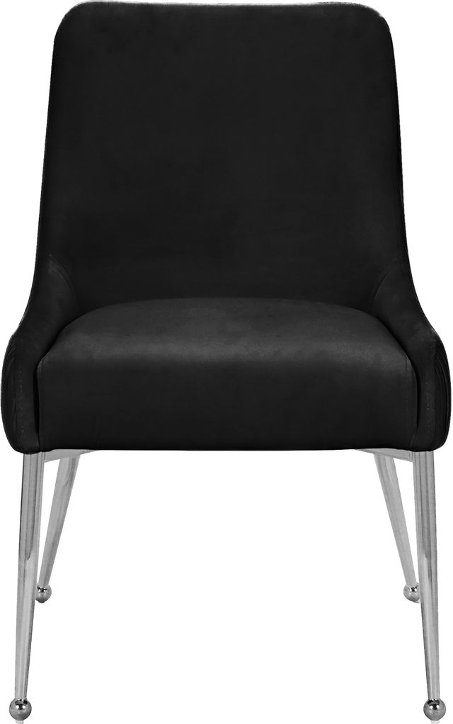 Meridian Furniture Ace Black/Chrome Velvet Dining Chair-1