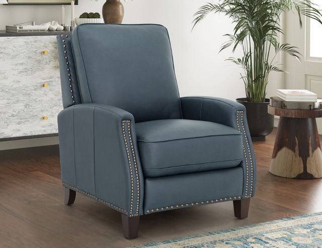 BarcaLounger® Melrose Santa Fe Ocean Leather Manual Recliner-2