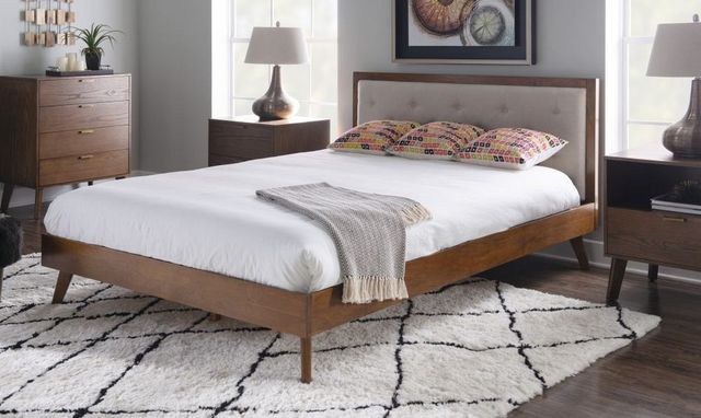 Linon Kit Brown/Oatmeal Queen Panel Bed-3