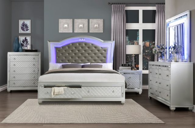 Mazin Furniture Leesa Silver Mirror-2