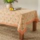 TOV Furniture Dolce Blush 160" Natural Cotton Table Cloth-1