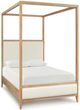 Bassett® Furniture Courtland Beige/White California King Upholstered Canopy Bed-0