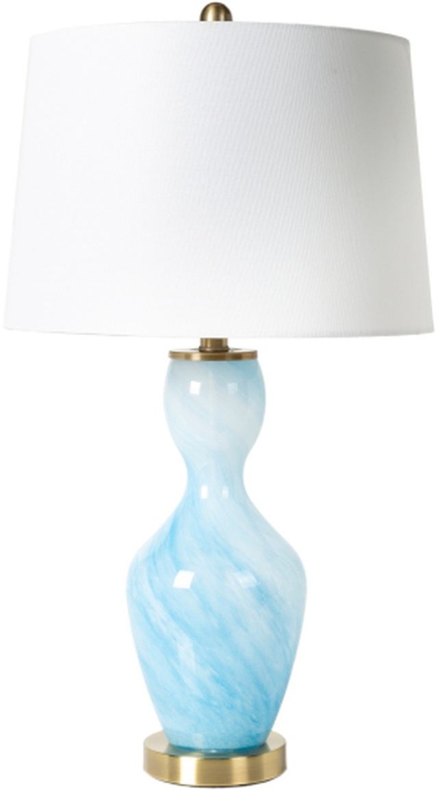Surya Hobart Blue/White Lamp-0
