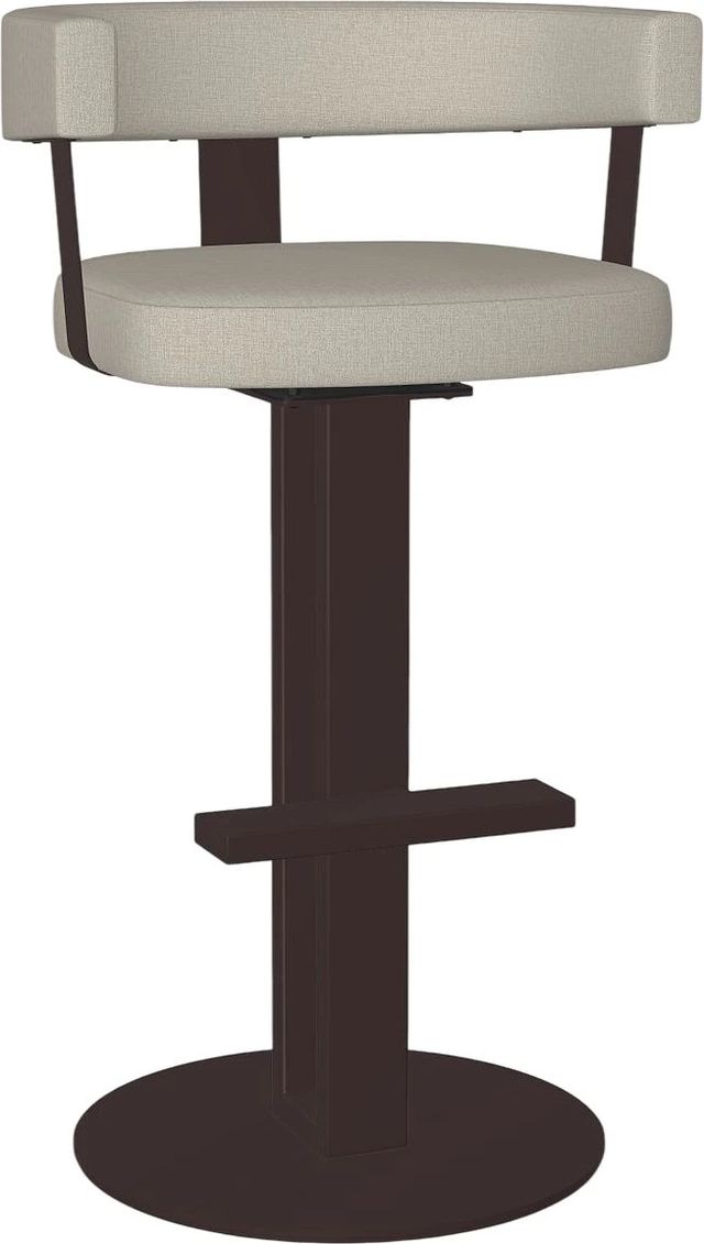 Amisco Customizable Garrison Upholstered Seat and Backrest Swivel Bar Stool with Memory Return-0
