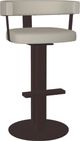 Amisco Customizable Garrison Upholstered Seat and Backrest Swivel Bar Stool with Memory Return-0