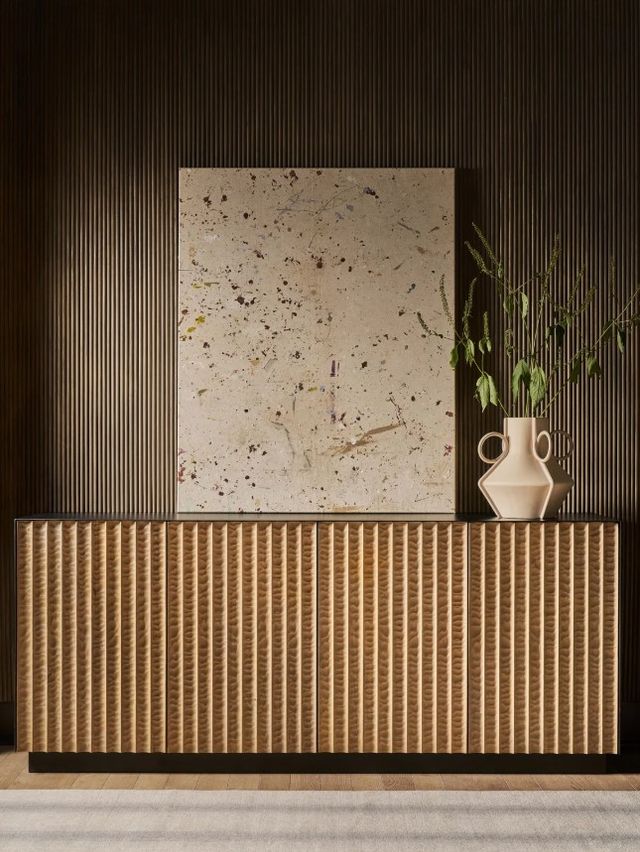 Universal Explore Home™ New Modern Noir Black/Brown Credenza-1