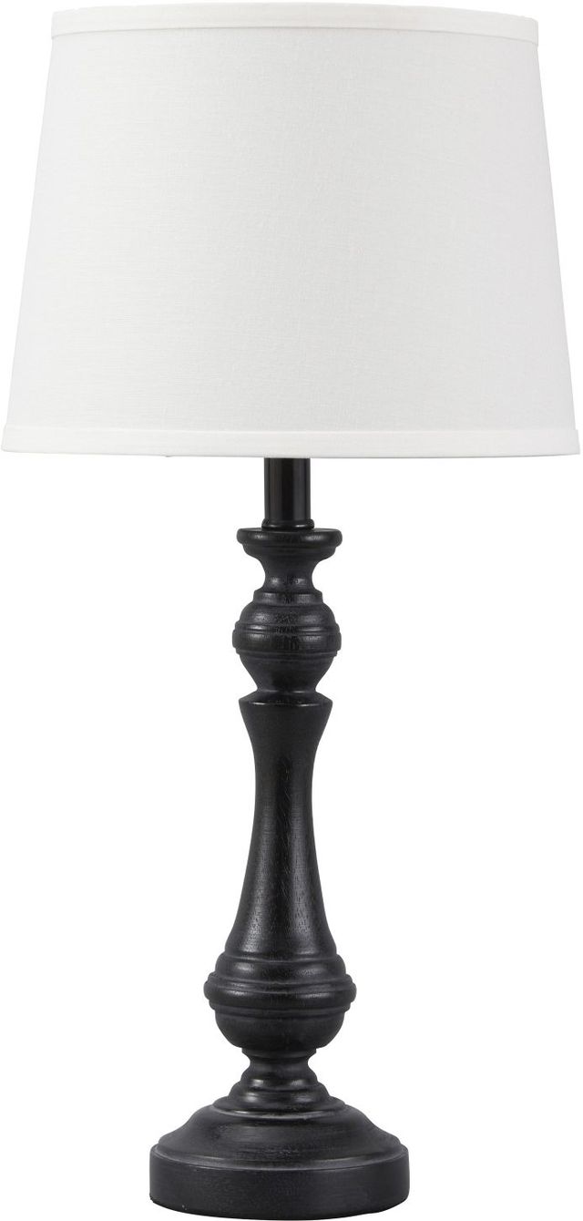 Signature Design by Ashley® Kian Black/White Poly Table Lamp-0