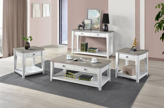 Urban Styles Furniture Newark Almond/Smoke Gray Sofa Table-1