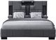 Global Furniture USA Oscar Dark Gray 8 Queen Panel Bed No Wood Trim-1