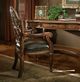 Michael Amini® Villa Valencia Black/Classic Chestnut Desk Chair-1