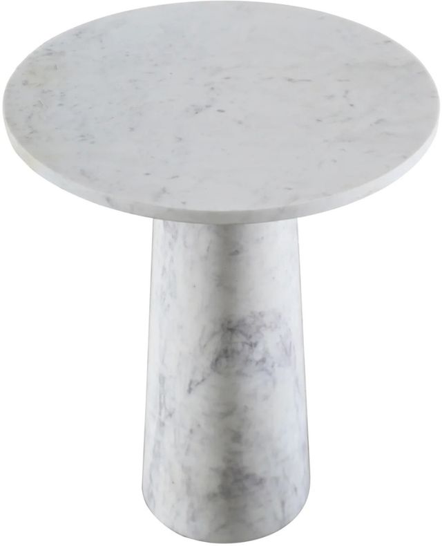 Harp & Finial® Carrara White End Table-0