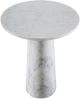 Harp & Finial® Carrara White End Table-0