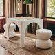 TOV Furniture Tomlin Cream Chenille Mahjong Table-1