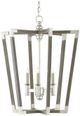 Currey & Company Bastian Chateau Gray/Contemporary Silver Leaf Medium Lantern Chandelier-0