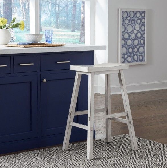 Liberty Furniture Creations II White 30" Sawhorse Counter Stool-1