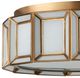 Currey & Company Daze Antique Brass/White Flush Mount-4