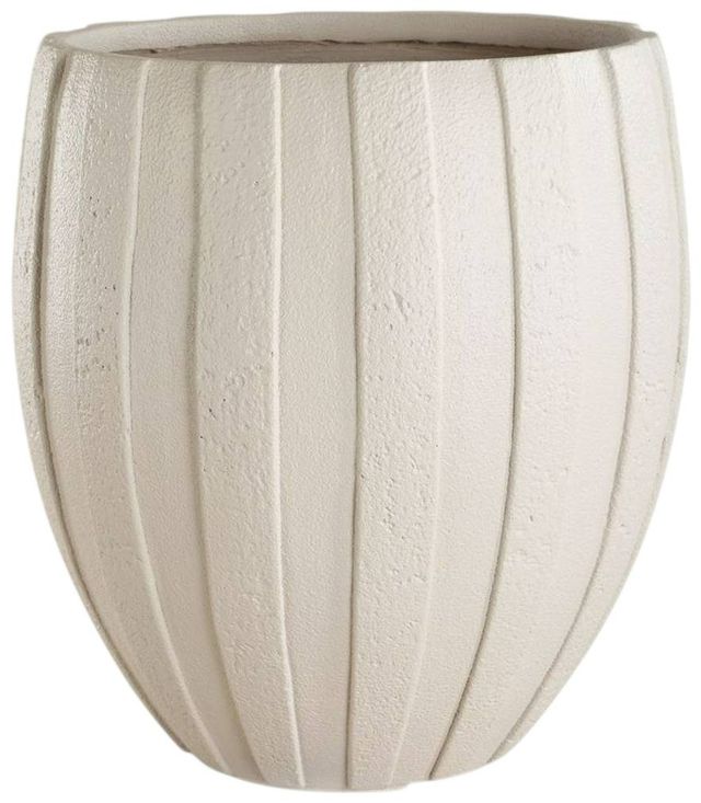 Uttermost® Ridgehaven White Ceramic Indoor-Outdoor Planter-0