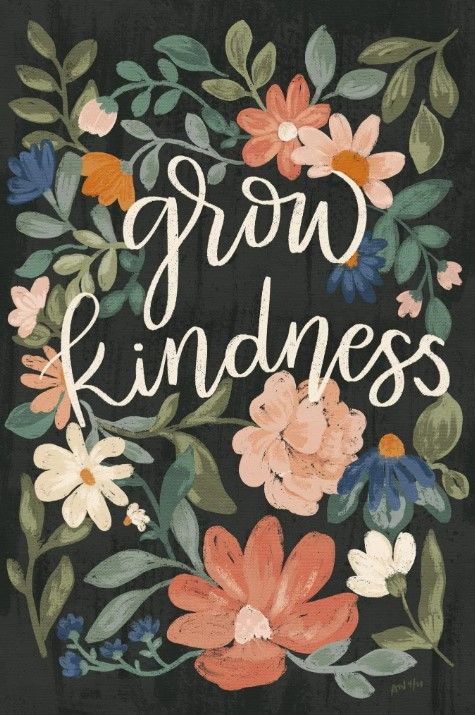 Classy Art Grow Kindness by Angel Nicole Wall Art-0