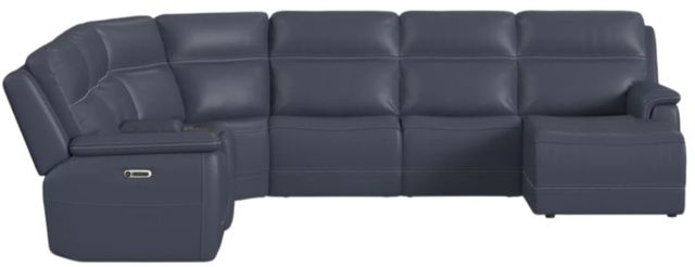 Flexsteel® Sawyer Marine Leather Power Reclining Sectional with Power Headrests and Lumbar with Custom Layout Options-2
