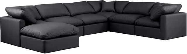 Meridian Furniture Indulge 7-Piece Black Modular Sectional-0